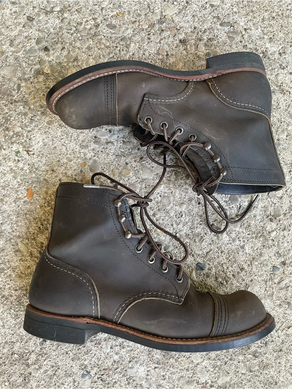 Red Wing Iron Ranger 8086 Charcoal Rough and Tough US 7.5 D No Steel Toe
